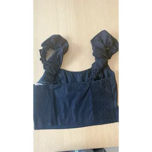 Abercrombie & Fitch Crop Top Scrunchie-Style Straps Shirred Bodice Size Small thumbnail 5