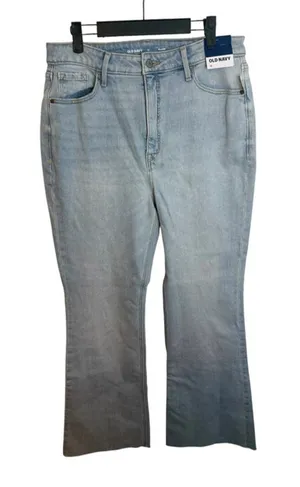 NWT Old Navy Light Wash Higher High Rise Flare Jeans thumbnail 1