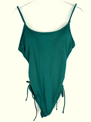 NWT Shade & Shore Ribbed Adjustable Medium Coverage One Piece Swimsuit Small S thumbnail 2