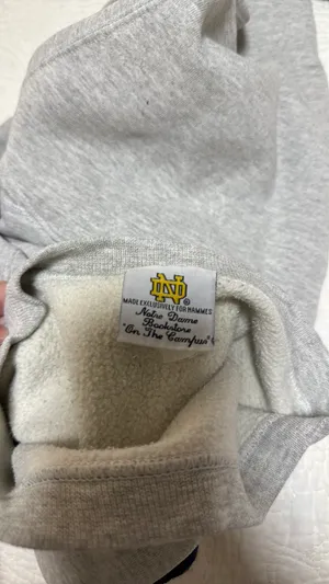 Vintage Notre Dame Sweatshirt Gray Size L thumbnail 2