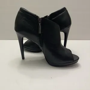 Calvin Klein Laraine Burnished‎ Nappa High Heels Open Toe Black Women's Size 8M thumbnail 5