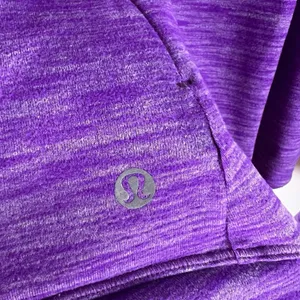 Lululemon 5 Mile Long‎ Sleeve Heathered Regal Plum Soft Cotton Thumbholes Size 4 thumbnail 8