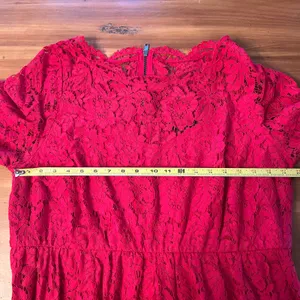 Lane‎ Bryant Women's Scallop Lace Exposed Zipper Elbow Length Sleeves Dress 16 thumbnail 8