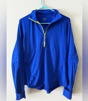 Athleta Blue Quarter-Zip Pullover thumbnail 1