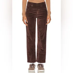 Free People x We‎ The Free Risk Taker Cord Straight Leg in Chocolate Truffle 28 thumbnail 2