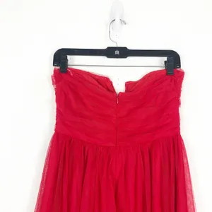 NWT Lulus Queen Behavior Maxi Dress Size Medium Red Tulle Strapless Gown Vday thumbnail 12