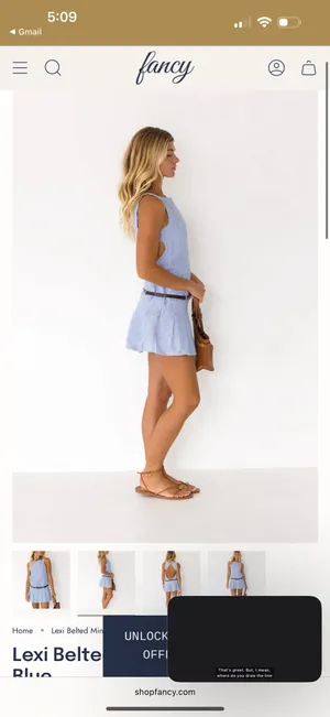 Fancy D Boutique Belted Mini Dress thumbnail 3