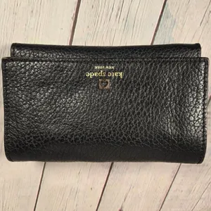 Kate Spade Southport Avenue Natalie Black Pebbled Leather Clutch‎ Crossbody thumbnail 2