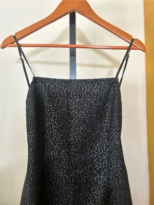 Urban Outfitters Leopard Textured Strappy Back Mini Dress‎ Cheetah Black Medium thumbnail 4