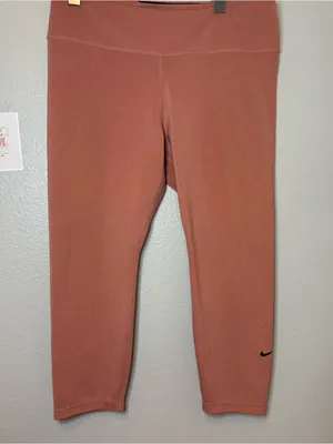 Nike salmon pink burgundy capri yoga Pilate leggings fall casual athletic XL thumbnail 2