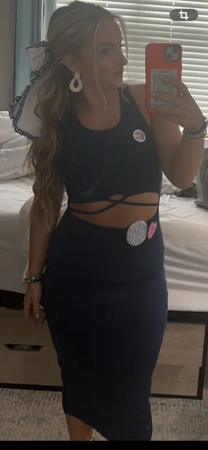 Pants store navy dress thumbnail 1