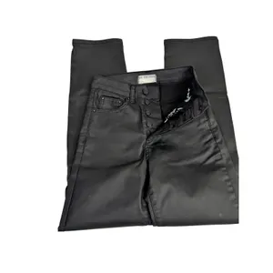 Free People We The Free Pacifica High Rise Slim Straight Leg Faux Leather Y2K‎ thumbnail 5