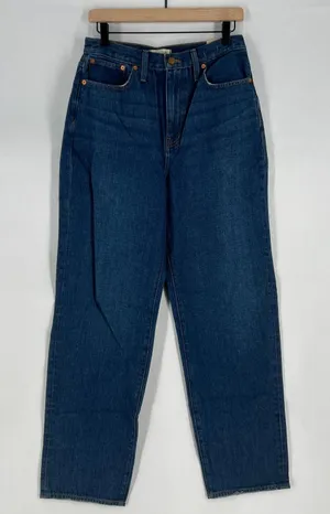 Madewell Baggy Straight Jeans Womens 28 Blue Denim Cotton Stretch High‎ Rise thumbnail 1