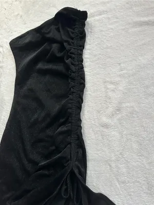 Princess Polly Donelli Mini Dress Black Size 2 Strapless Sparkly Asymmetrical thumbnail 7