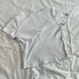 Brandy Melville White Henley Baby Tee Soft Feminine Y2K thumbnail 7