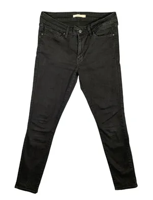 Levi's‎ Pants Womens Size 30 Skinny Stretch Black Denim Jeans Casual 711 thumbnail 1
