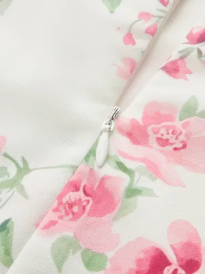 CoMMENSE Square Neck Rose Print Slip Mini Dress Size Large thumbnail 4