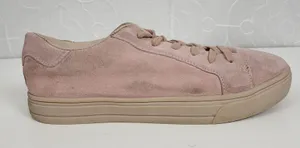 LFL by Life Womens Shoes Size 8 Baby Pink Suede Lace-Up Fashion Sneaker thumbnail 1