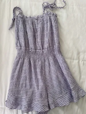 Timing Gingham romper thumbnail 1