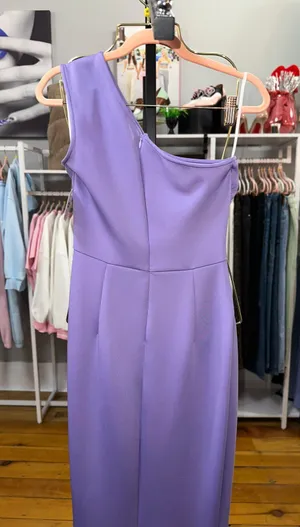 PromGirl Purple One Shoulder Formal Prom Dress thumbnail 6