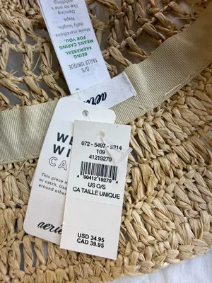 Aerie Woven Straw Bucket Hat thumbnail 3