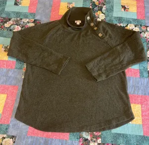 J.Crew Women's Medium Button-Accent Pullover Sweater Cozy Outdoor Stylish J.Crew thumbnail 1