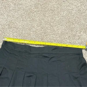Mamba Jeans Black Pleated Mini Skirt Size L Juniors Zipper Repair Needed thumbnail 4
