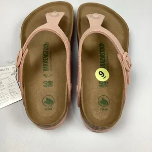 Birkenstock Gizeh Rivet logo Soft Pink Textile Vegan Thong Sandals Size 9 NEW! thumbnail 7