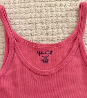 John Galt Pink Ribbed Strap Tank thumbnail 4
