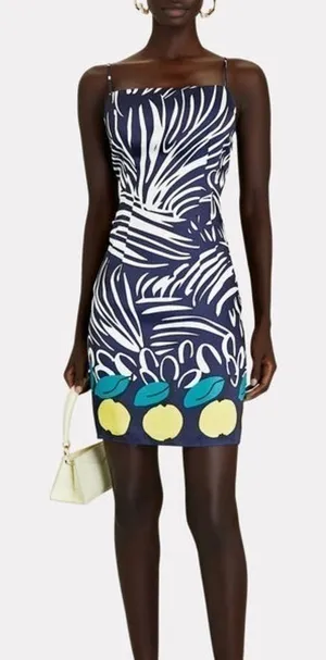 NEW‎ Staud Satin Lemons Minidress thumbnail 1