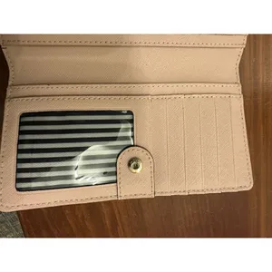 Kate Spade Neda Bifold Wallet Pink Bow Rhinestone Embellished Zip Around‎ VGUC thumbnail 3