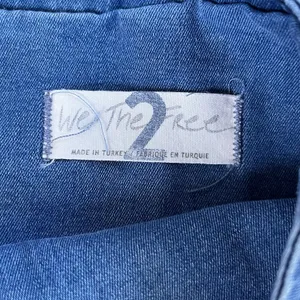 Free People We The Free Highlands Blue Denim Short Flare Skirt Size 2 thumbnail 6