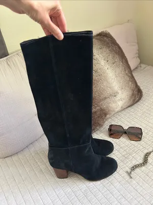 Cole Haan Cassidy Tall black suede heeled boot nike air 9 boho thumbnail 2