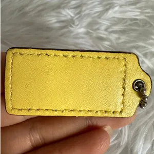 2" COACH Yellow Fob Bag Charm Hang tag Hangtag thumbnail 2