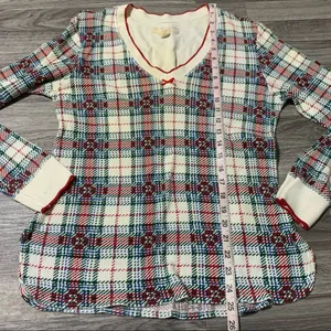 Vintage Victoria’s Secret Plaid PJ top; Medium thumbnail 4