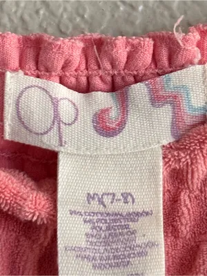 OP Ocean Pacific Pink Terry Cloth Swim Cover Up Mini Dress Y2K Style M thumbnail 3