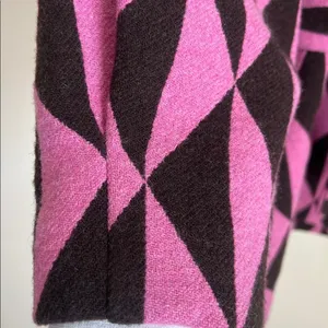 Anthropologie Beatrice B Wool Topcoat Belted Retro‎ Geometric Print Sz XS thumbnail 4