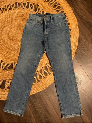J. Crew High-Rise Straight Leg Blue Denim Jeans thumbnail 1