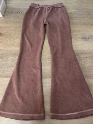 Out From Under Urban Outfitters Mauve Dusty Rose Flared Fleece Pants thumbnail 5