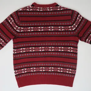 Vintage 90s Dockers Red Fair Isle Christmas Sweater thumbnail 3