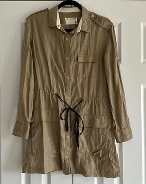 Rag & Bone Women’s Tan Long Tie Waist Shirt or Dress thumbnail 1