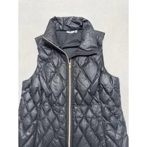 Athleta Womens Quilted Puffer Vest Full Zip Minimalist Black Size M thumbnail 2