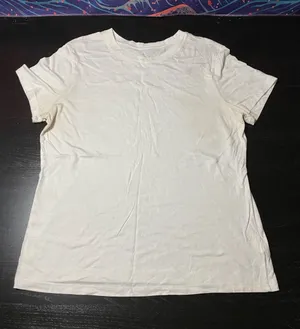 a new day Cream Short Sleeve Crew Neck Tee thumbnail 1