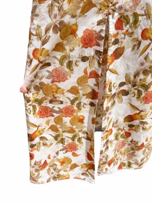 Petal & Pup Maxi Skirt Size 6 Orange Cotton Floral A-Line Garden Party Pockets thumbnail 5