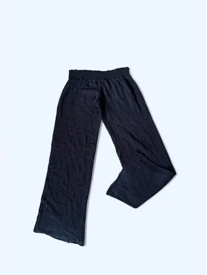 Vintage Y2K Grassroots Black Gauze Cotton Low Rise Wide Leg Pants Size 4 🖤 thumbnail 5
