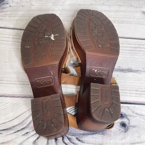 Kork-Ease Wendy Taupe Rust Fur Suede Combo‎ Fabric Platform Sandals 9 thumbnail 9