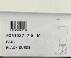 NWT La Canadienne Paul Buckled High Heel Boots, Black Size 7.5M New in Box $650 thumbnail 12