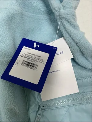 Womans NWT Joy Lab Relaxed Fit Pullon Fleece Overalls Small Blue thumbnail 2