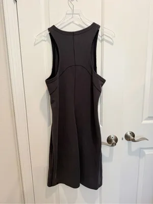 LULULEMON Ribbed Softstreme Slim-Fit Tank Dress in Black size 12 thumbnail 5