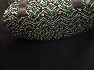 Vera Bradley Rainforest Geometric Multicolor Duffel Bag with Brown Straps thumbnail 13